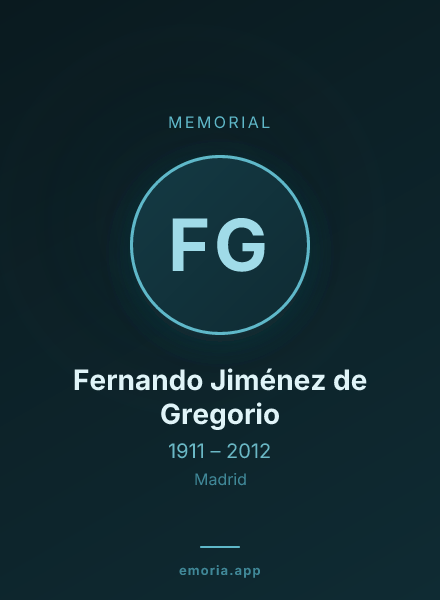 Memorial portrait of Fernando Jiménez de Gregorio