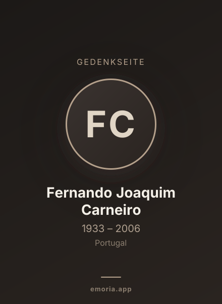 Gedenkportrait von Fernando Joaquim Carneiro