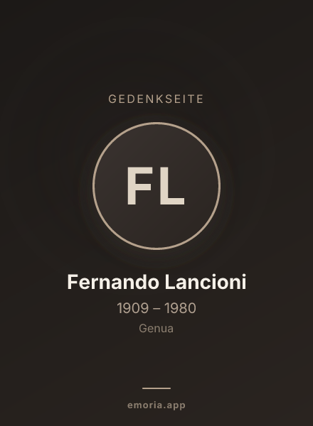 Gedenkportrait von Fernando Lancioni