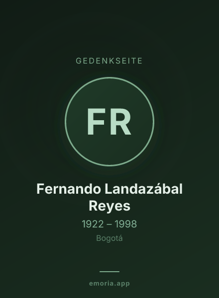 Gedenkportrait von Fernando Landazábal Reyes