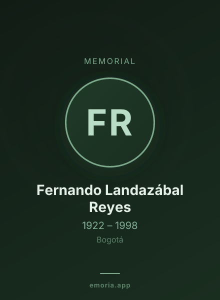 Memorial portrait of Fernando Landazábal Reyes