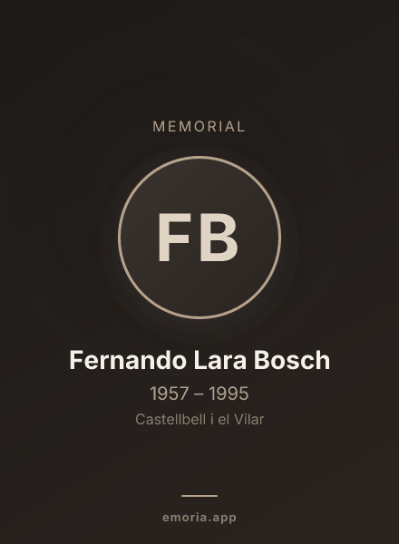 Memorial portrait of Fernando Lara Bosch