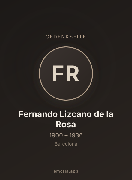 Gedenkportrait von Fernando Lizcano de la Rosa