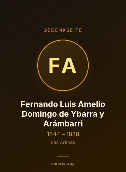 Gedenkportrait von Fernando Luis Amelio Domingo de Ybarra y Arámbarri
