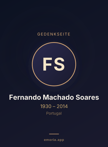 Gedenkportrait von Fernando Machado Soares