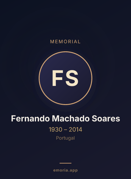 Memorial portrait of Fernando Machado Soares