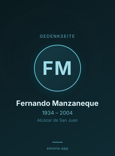 Gedenkportrait von Fernando Manzaneque