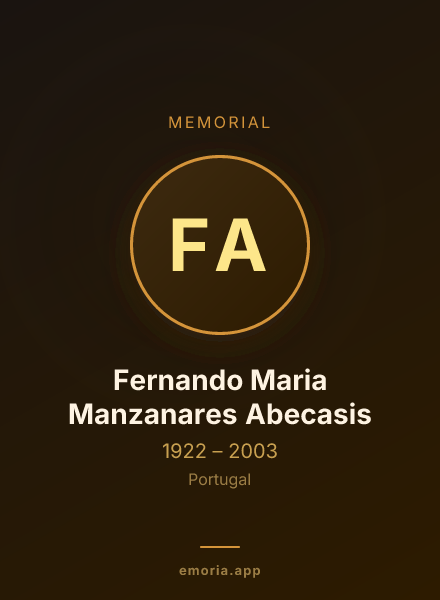 Memorial portrait of Fernando Maria Manzanares Abecasis