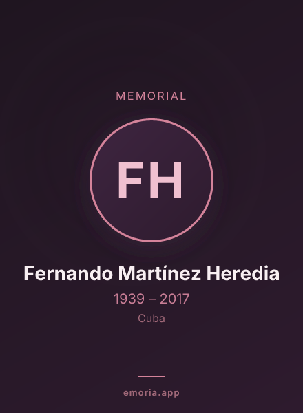Memorial portrait of Fernando Martínez Heredia