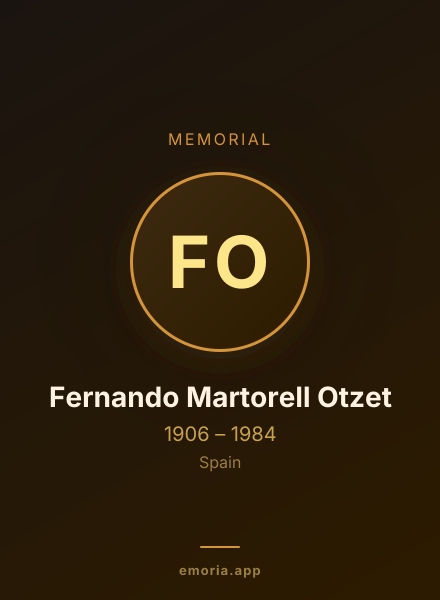Memorial portrait of Fernando Martorell Otzet
