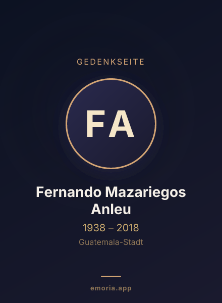 Gedenkportrait von Fernando Mazariegos Anleu