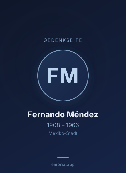 Gedenkportrait von Fernando Méndez
