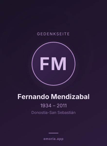 Gedenkportrait von Fernando Mendizabal