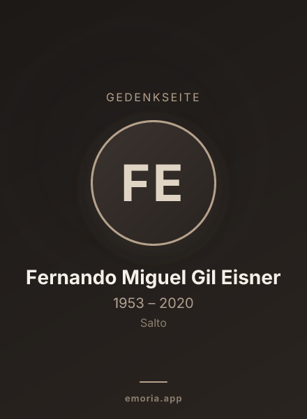 Gedenkportrait von Fernando Miguel Gil Eisner