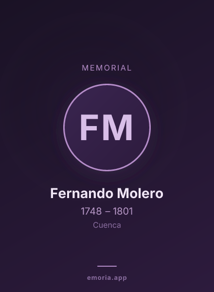 Memorial portrait of Fernando Molero