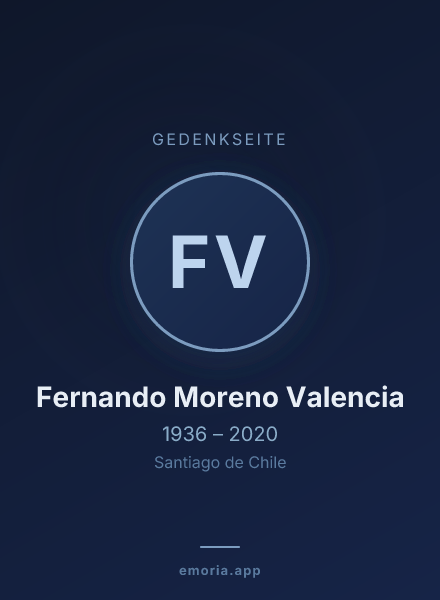 Gedenkportrait von Fernando Moreno Valencia