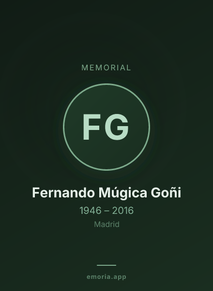 Memorial portrait of Fernando Múgica Goñi