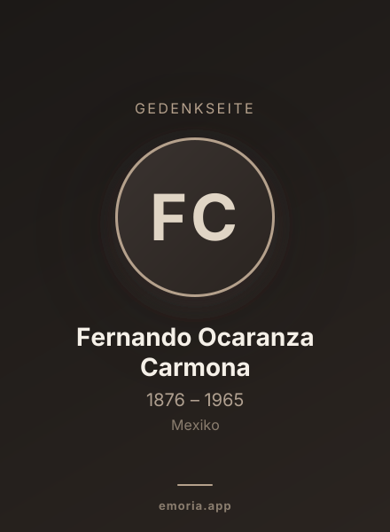 Gedenkportrait von Fernando Ocaranza Carmona