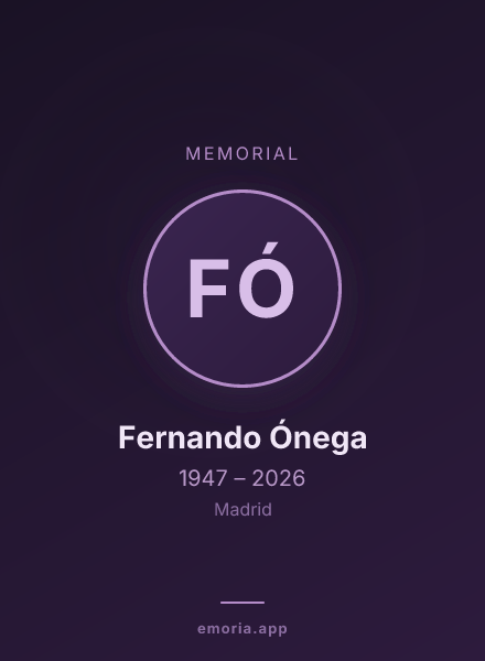 Memorial portrait of Fernando Ónega