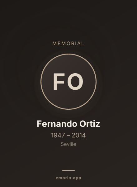 Memorial portrait of Fernando Ortiz