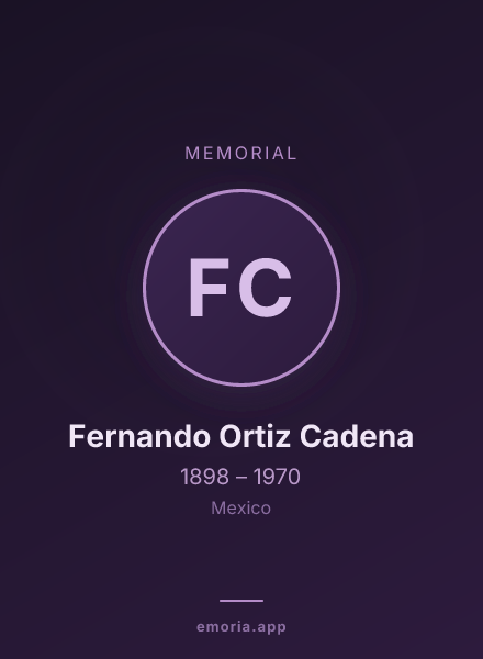 Memorial portrait of Fernando Ortiz Cadena