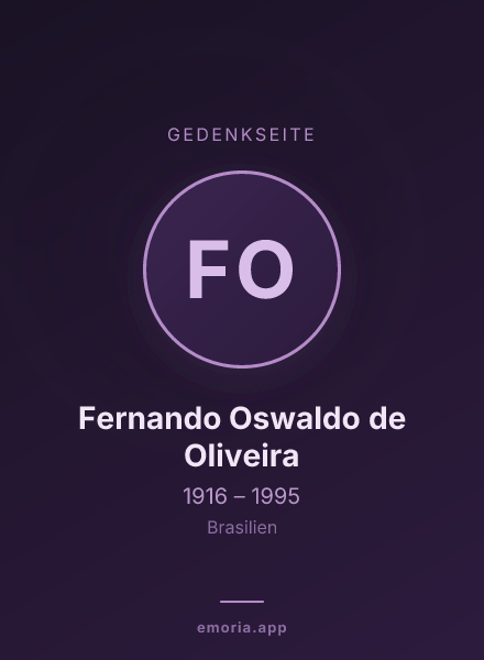 Gedenkportrait von Fernando Oswaldo de Oliveira