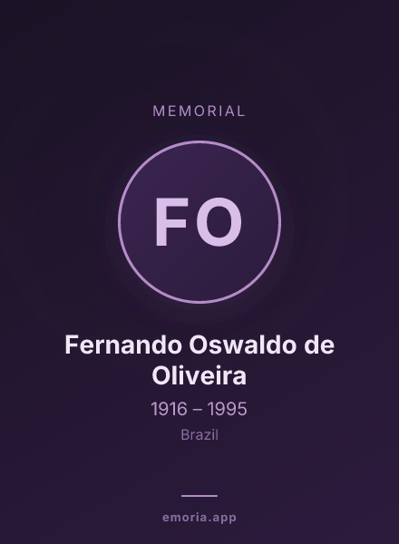Memorial portrait of Fernando Oswaldo de Oliveira