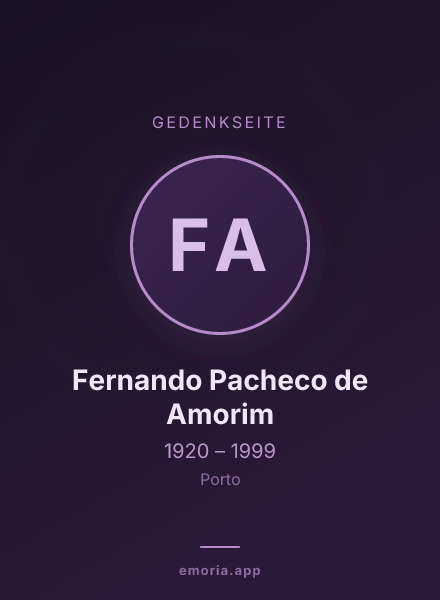 Gedenkportrait von Fernando Pacheco de Amorim