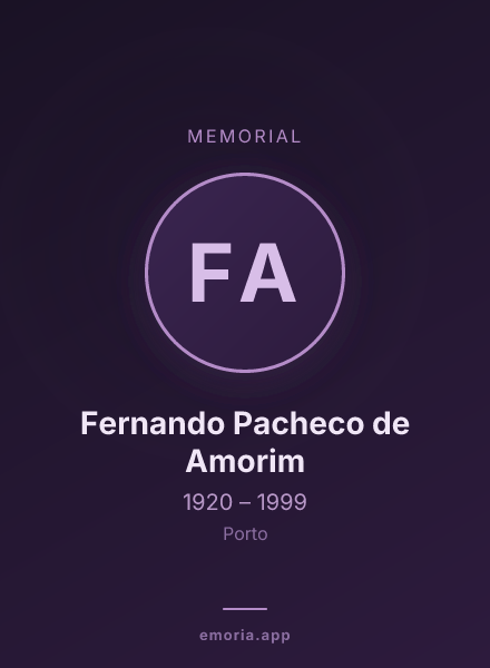 Memorial portrait of Fernando Pacheco de Amorim