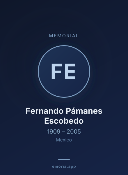 Memorial portrait of Fernando Pámanes Escobedo