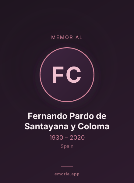 Memorial portrait of Fernando Pardo de Santayana y Coloma