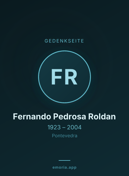 Gedenkportrait von Fernando Pedrosa Roldan