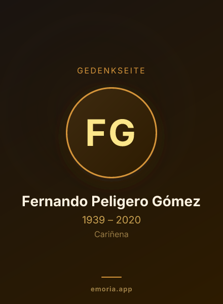 Gedenkportrait von Fernando Peligero Gómez
