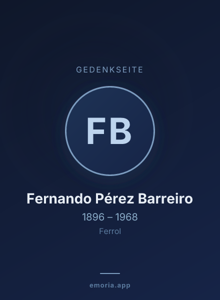 Gedenkportrait von Fernando Pérez Barreiro
