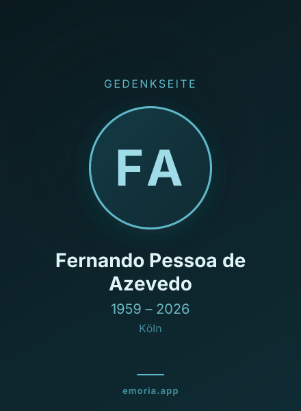Gedenkportrait von Fernando Pessoa de Azevedo