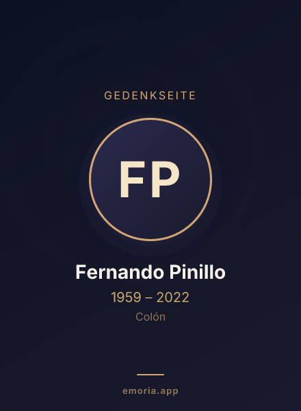 Gedenkportrait von Fernando Pinillo