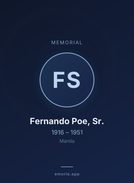 Memorial portrait of Fernando Poe, Sr.