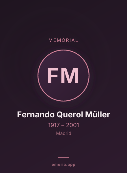 Memorial portrait of Fernando Querol Müller