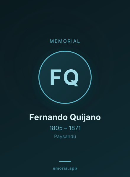 Memorial portrait of Fernando Quijano