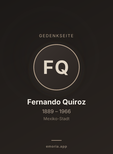 Gedenkportrait von Fernando Quiroz