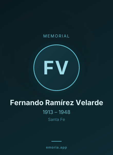 Memorial portrait of Fernando Ramírez Velarde