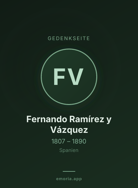 Gedenkportrait von Fernando Ramírez y Vázquez