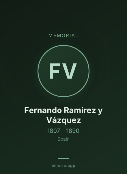 Memorial portrait of Fernando Ramírez y Vázquez