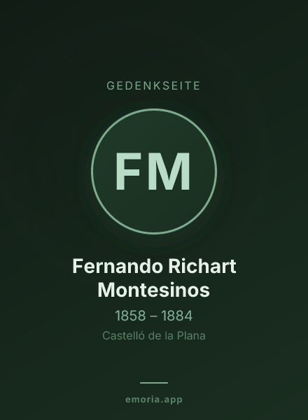 Gedenkportrait von Fernando Richart Montesinos