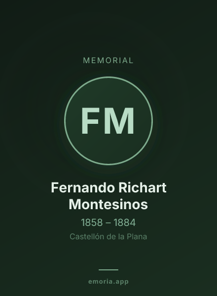 Memorial portrait of Fernando Richart Montesinos