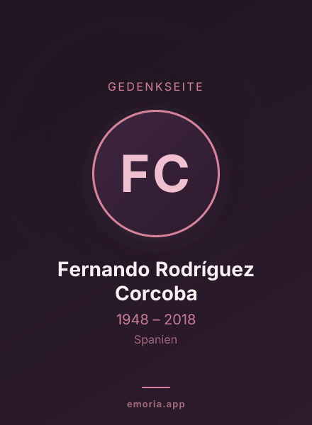 Gedenkportrait von Fernando Rodríguez Corcoba
