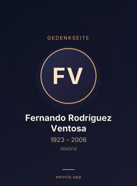 Gedenkportrait von Fernando Rodríguez Ventosa