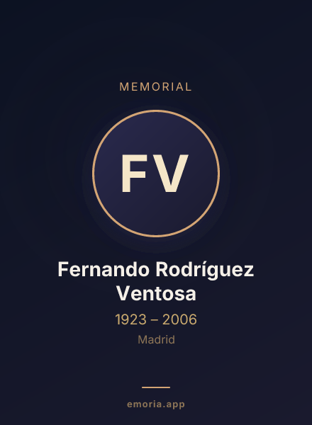 Memorial portrait of Fernando Rodríguez Ventosa