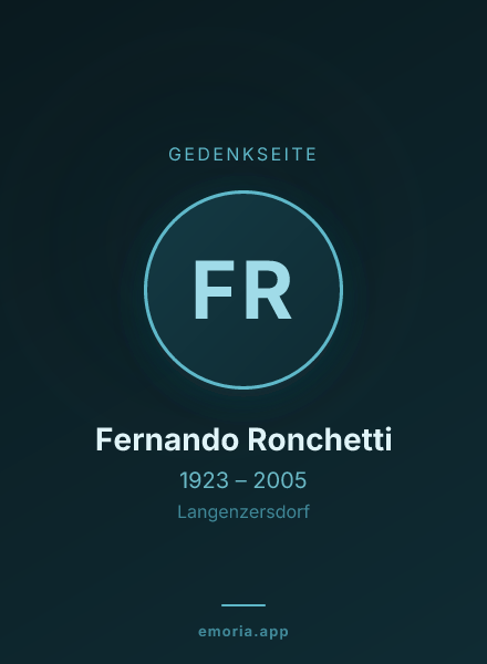 Gedenkportrait von Fernando Ronchetti