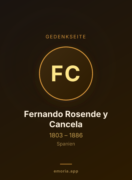 Gedenkportrait von Fernando Rosende y Cancela